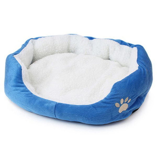 Hundeseng Vaskbare varme runde hundesenge til hvalpe og killinger Blue