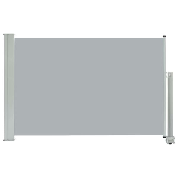 【YD】vidaXL Udtrækkelig sidemarkise 60x300 cm grå Grey grå