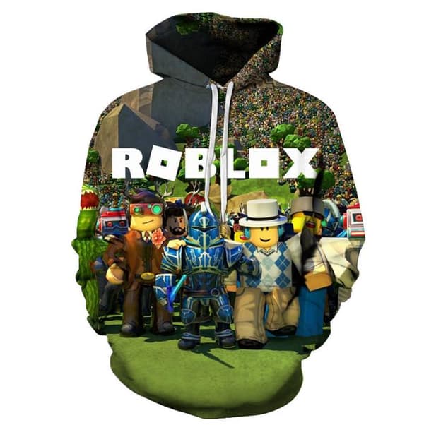 【YD】ROBLOX Hættetrøje til Drenge, Langærmet med Hætte B B 130cm