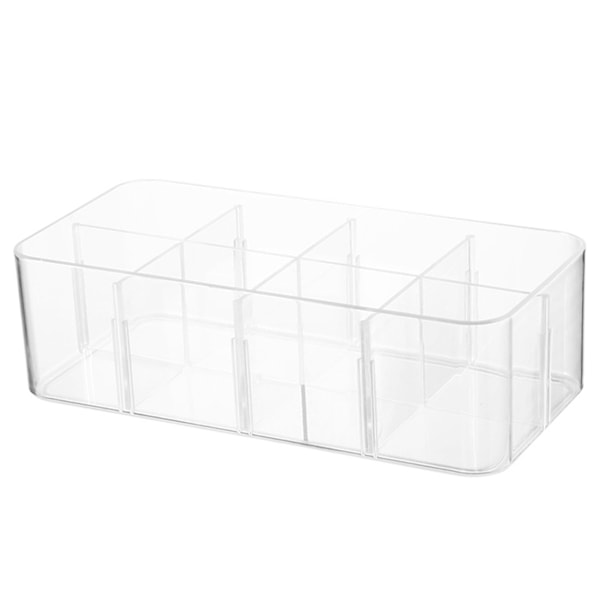 Transparent 8-roms undertøys- og sokkeorganisator for soveromsoppbevaring