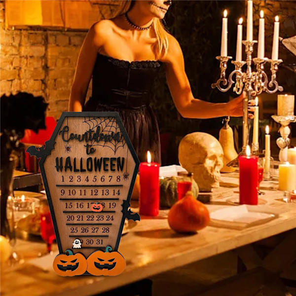 Nedtælling til Halloween-kalender Wood Advent Pumpkin Number Fun