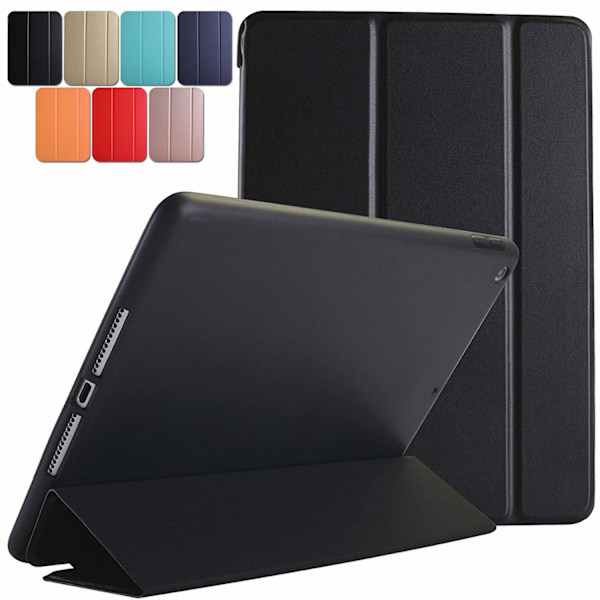 Etui i læder til iPad Air 2 - Beskyttende cover - Ultra tyndt beskyttende skal - TPU bagpanel - Sort