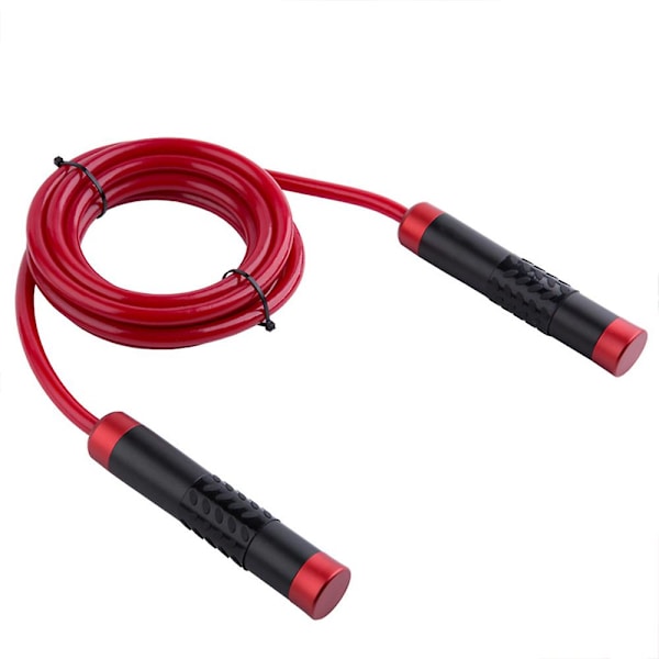 Vägt hopprep, tungt hopprep med justerbart djärvt Pvc-rep, för crossfitträning, boxning, svart rött