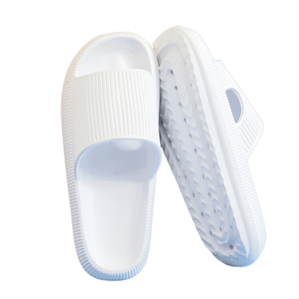 Lätta tofflor Comfort Casual tofflor med öppen tå plattform strandsandaler White 38-39