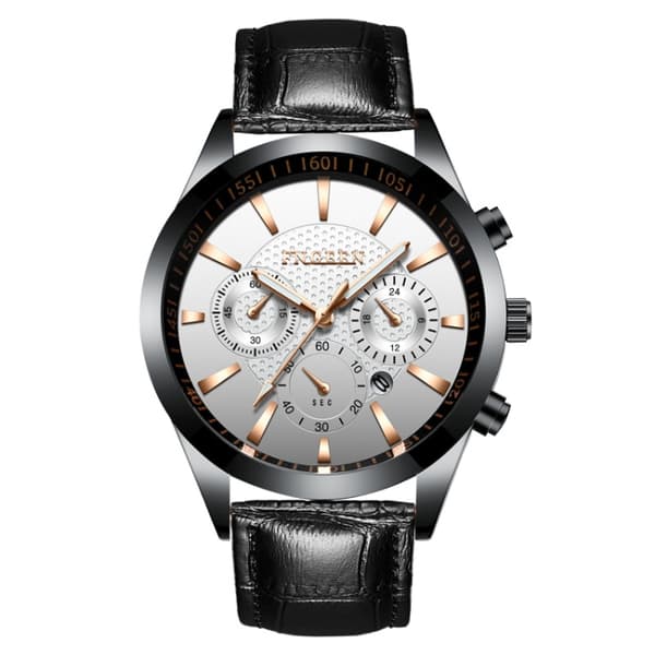 【YD】FNGEEN Armbåndsur Stål Sort/Sort