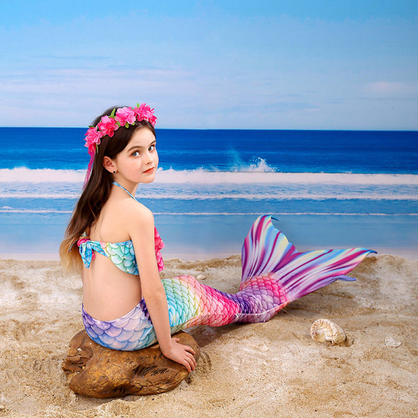 Lasten Mermaid Tail Uimapuku Tyttöjen Uimapuku Housut Uimapuvut A 110