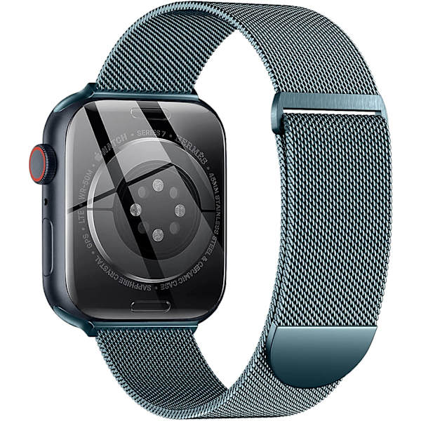 Metallband kompatibelt med Apple Watch -band 40mm 38mm 41mm Light Blue 42/44/45/49mm