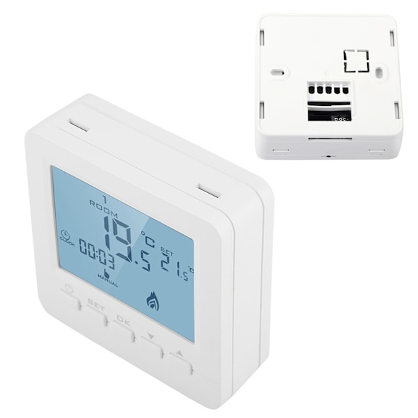 Smart Programmerbar Termostat med Digital LCD Skærm - 5A Temperaturregulator