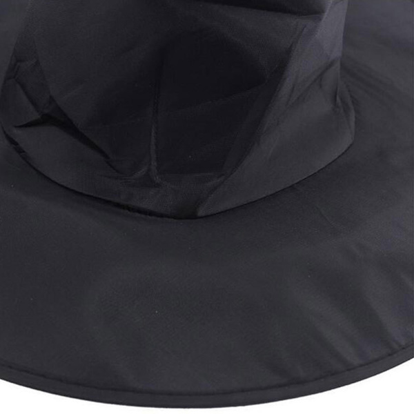 Svart Oxfordtyg Spetsig Hatt Cosplay Rekvisita för Harry Potter Magic Hat, Halloween Häxhatt, Trollkarlhatt - Svart