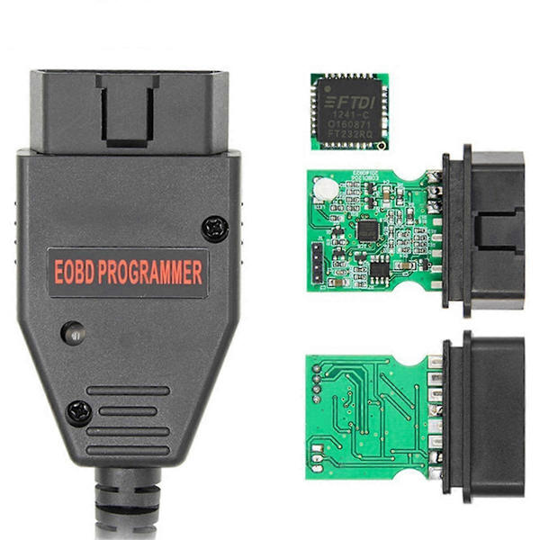【BQ】EOBD2 Flasher Programmer Galletto 1260 Kabel Auto Chip Tuning Interface Remap Flasher Programmer Værktøj Black