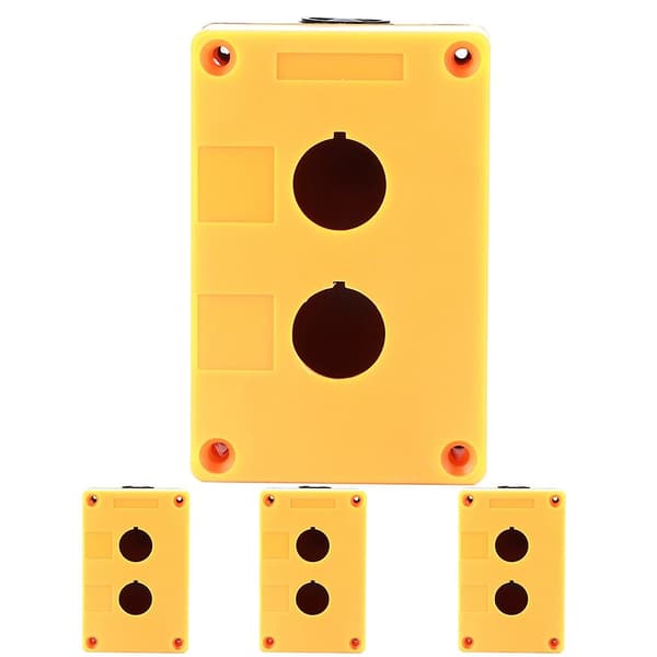 4 stk. dobbelthulls bryterknappboks vanntett nødstoppbryter kontrollboks 22 mm BX1‑22