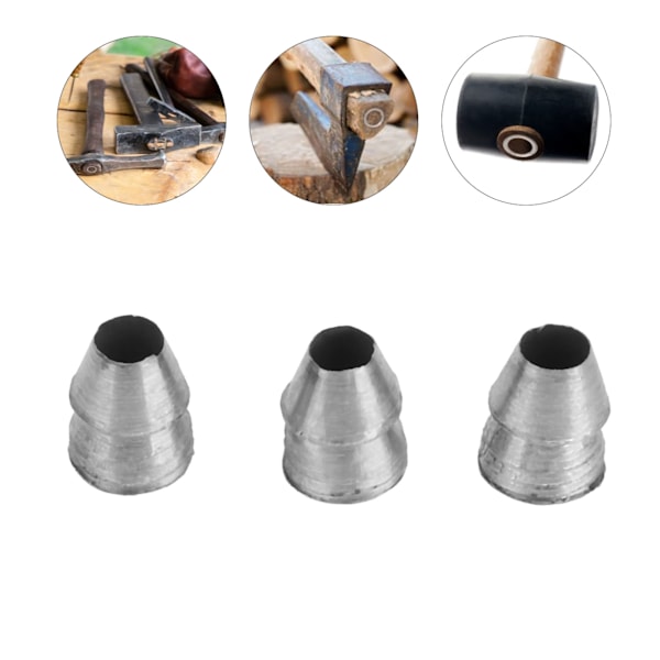 20-delt sett med stålkiler for øks- og hammerhåndtak - 10 mm diameter sikker rund design