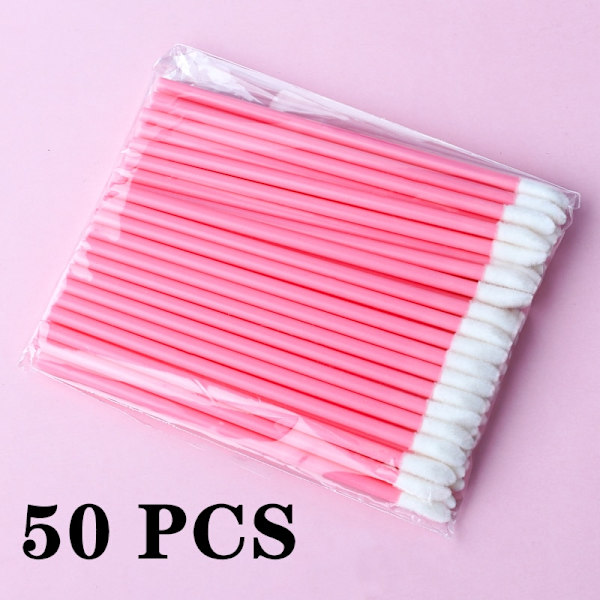 50/100 st Engångsverktyg för läppborste 50pcs pink