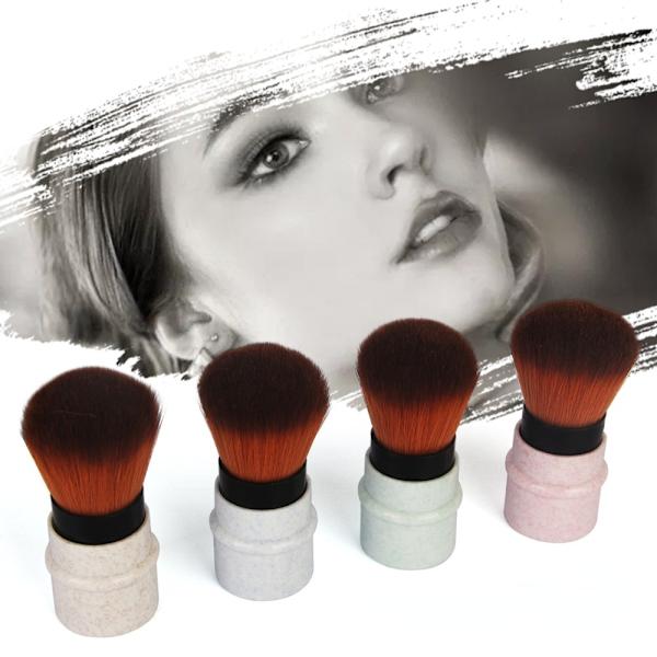 Mini Retractable Foundation Makeup Brush Justerbar Apricot