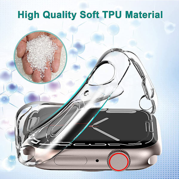 kpl Apple Watch Case Tpu näytönsuoja Svart 41mm