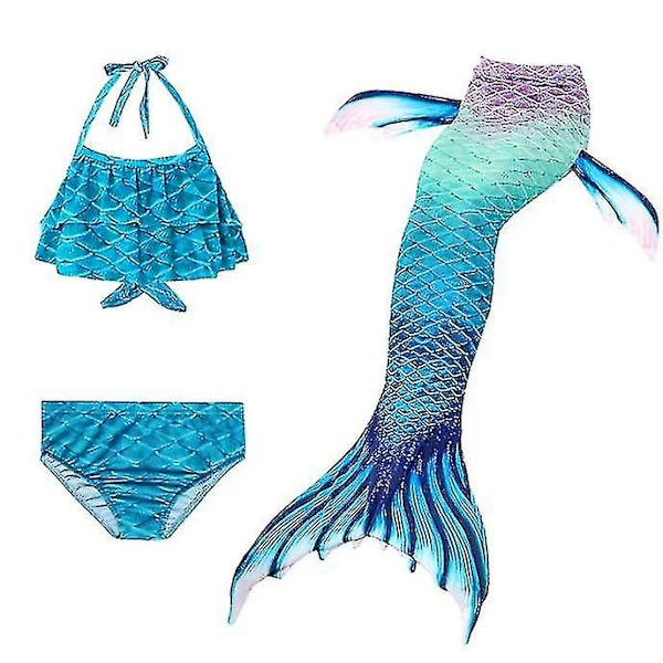 Barnas Mermaid Mermaid Tail Badedrakt Mermaid style1 110cm