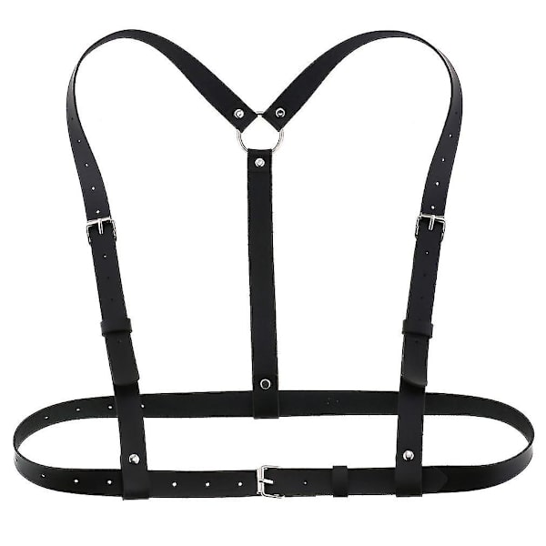 Läder Body Sele Rem Bälten Smycken Gothic Accessoarer Red