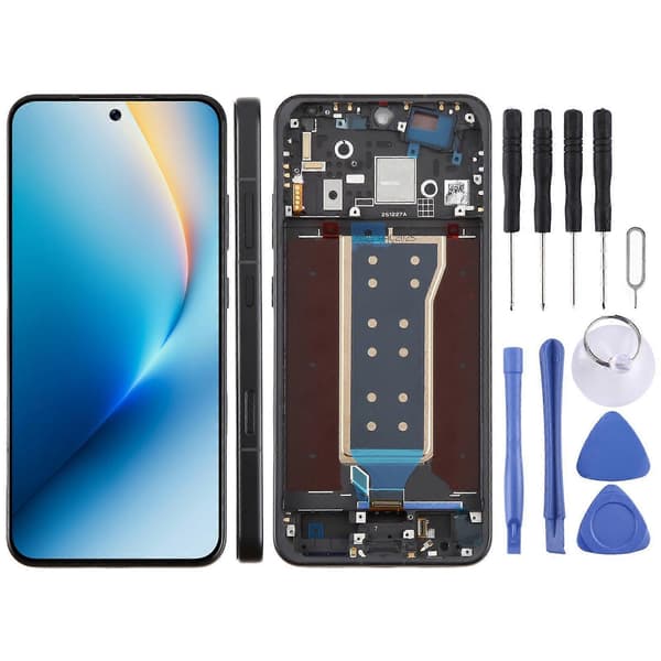 (Ny) For Honor Win KOMPATIBEL LCD-skjerm Digitizer komplett montering med ramme Blue