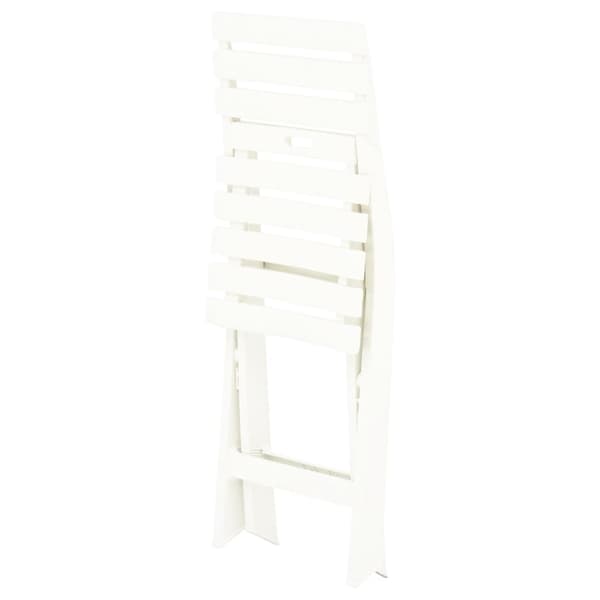 【YD】vidaXL Foldbare havestole 2 stk. plast hvid White Vit