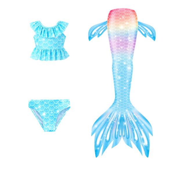 Børn Mermaid Tail Badedragt Piger Badedragt Bukser Badetøj G 140 3b91 | G |  140 | Fyndiq