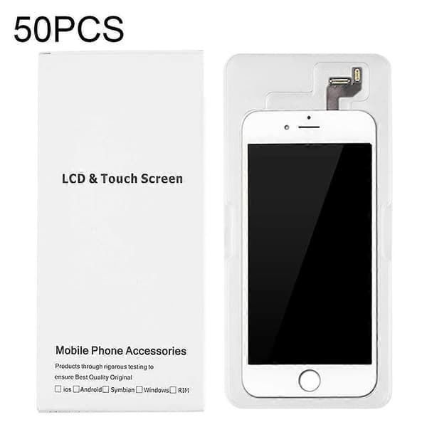 (Ny) 50 st kartongförpackning vit låda för iPhone 6s & 6 LCD-skärm Not Specified