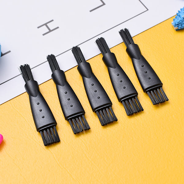 10 stk. dobbelthovedet barberkniv rengøringsbørste, hardware støvfjernelse små børster, nylon børster, øjenbrynsblyant rengøringsbørste