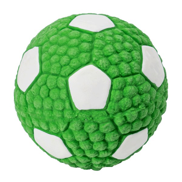 Hund Squeak Toys Hållbara tänder Rengöring Tuggboll Valp Tuggleksaker Husdjursmaterial för hundar Green L