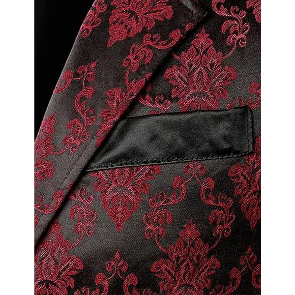 Herrevest i viktoriansk stil, steampunk, gotisk Red Red L