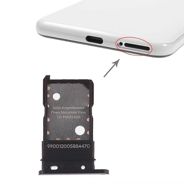 (Ny) SIM-kortbakke til Google Pixel 3 Black