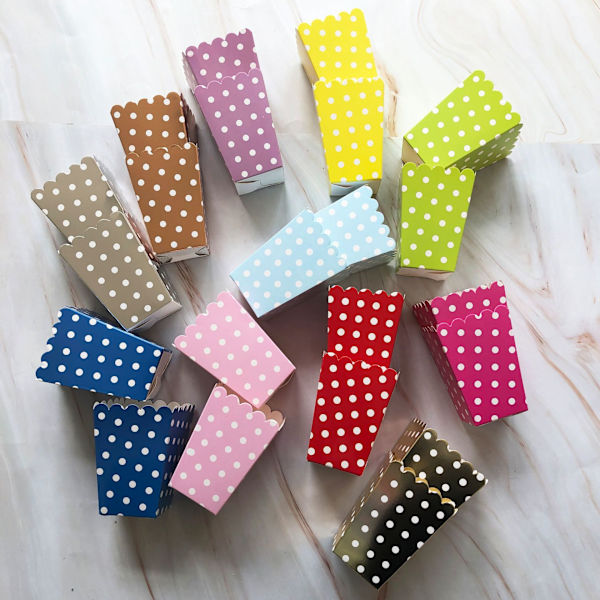 120 printed popcornlådor black vertical bars