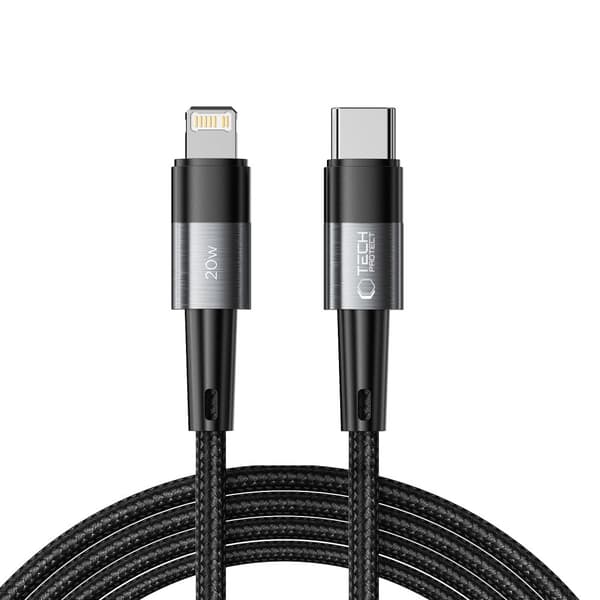 【YD】Tech-Protect 2 m 20W/3A PD Lightning - USB-C Kabel UltraBoost Grå 60