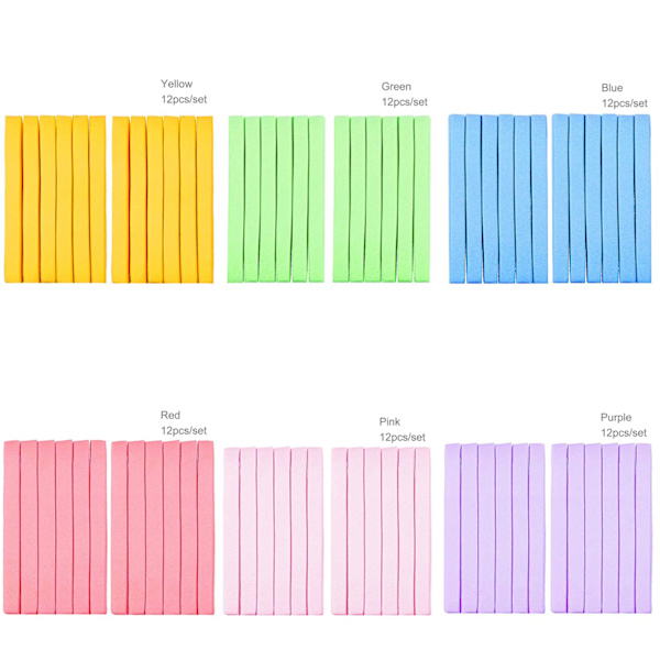 12-pack ansiktsrengöringssvamp Compression Hudvårdsverktyg 12Pcs yellow