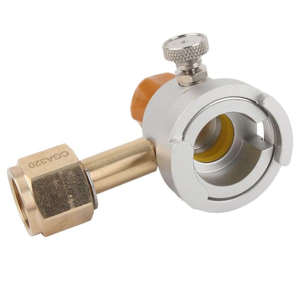 CO2-påfyldningsadapter til DUO til Terra til Art Soda Maker CGA320 CO2-cylinder sølv hanadapter