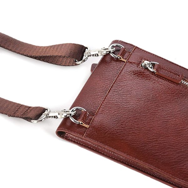 Liten Crossbody-väska för axel smartphone-väska 6,4" brown