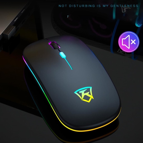 Trådløs lydløs oppladbar mus for bærbar PC