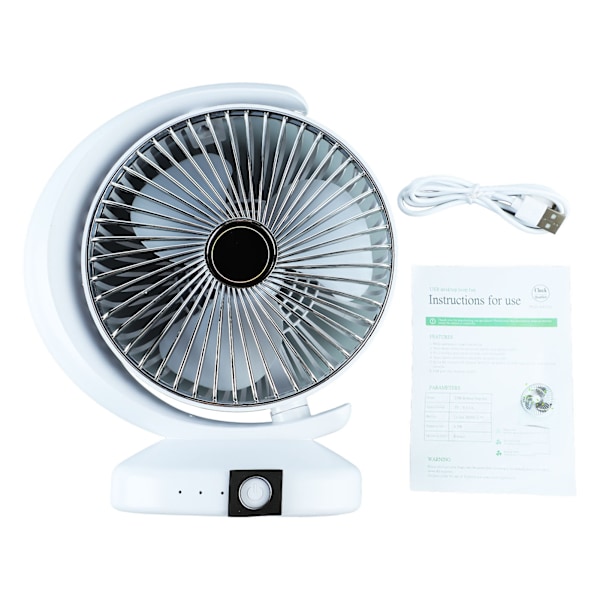 Compact USB-Powered Desk Fan | Silent 3-Speed Mini Fan for Office, Dormitory | Portable Home Cooling Appliance