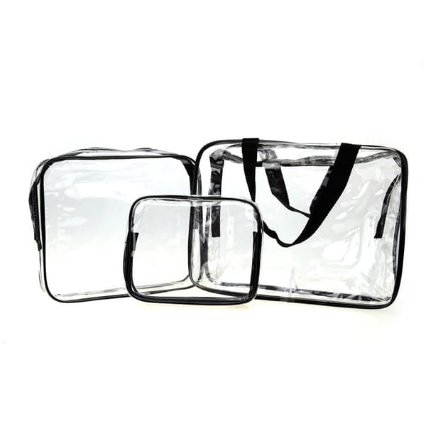【YD】3-pack Toiletry Bag Transparent Makeup Bag