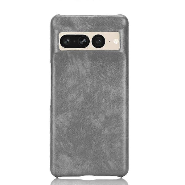 【Ny】 Til Google Pixel 7 Pro 5G Støtsikkert PC + PU-deksel med litchitekstur Grey
