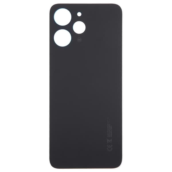 (Ny) Til Xiaomi Redmi 12 4G Glasmateriale Batteribagcover Black