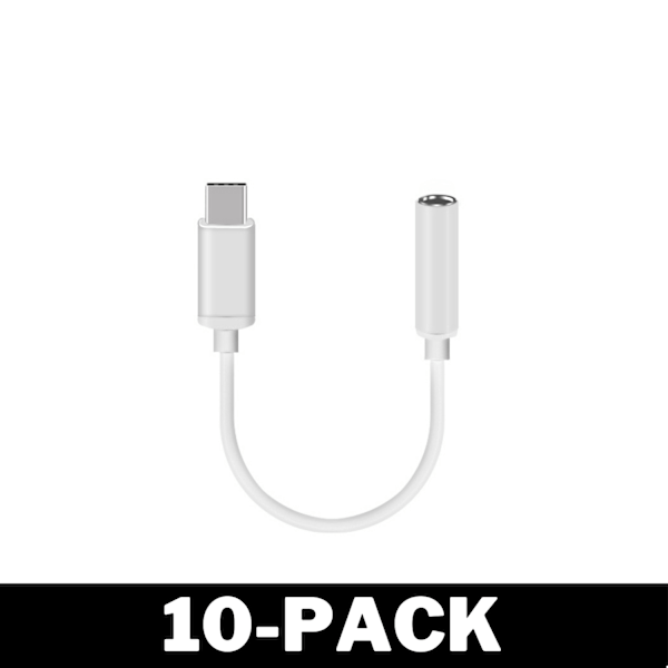 Digitaalinen USB-C 3,5 mm - AUX Toimii KAIKKIIN uusiin puhelimiin 10-Pack