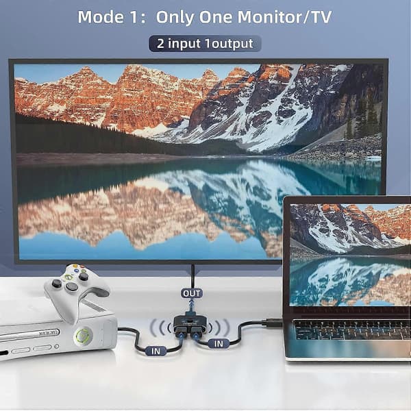 (Ny) 2 in 1 ut 4K HD Video Bi-Direction HDMI-växlare Not Specified