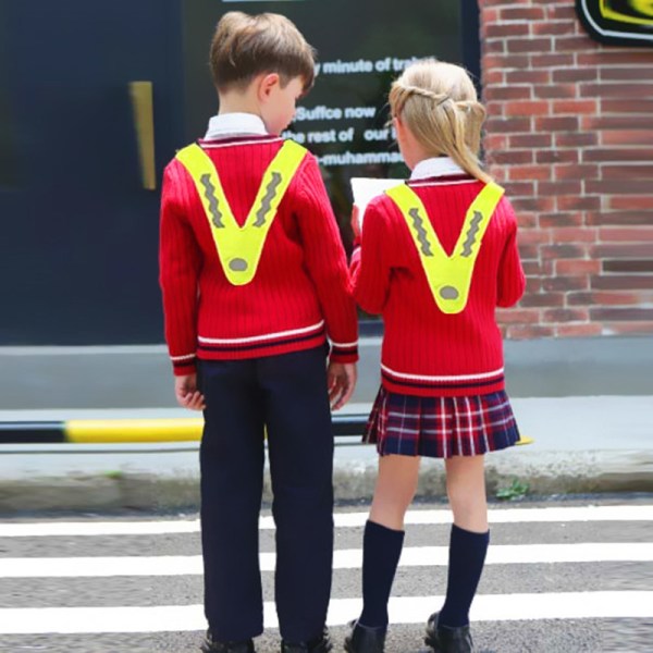 Yellow reflective vest for children