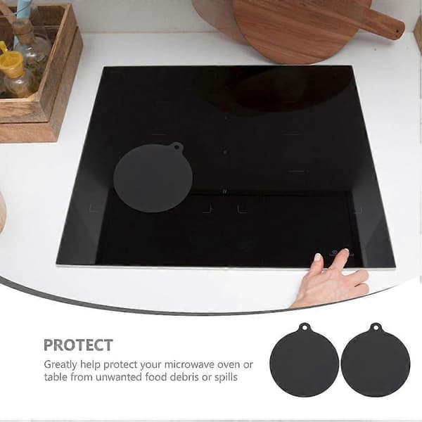 【BQ】2st Hushålls Induktionshäll Skyddsdyna Silikon Kökshällskydd Black 21.00X18.00X0.30CM