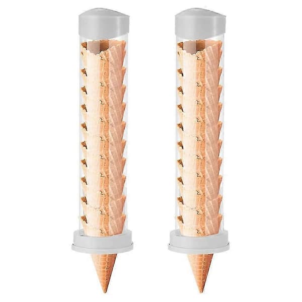 2 stk. isvaffeldispenser vaffelholder 40,6 cm L x 7,6 cm Dia med 2 pakninger kompatibel med isvægmontering