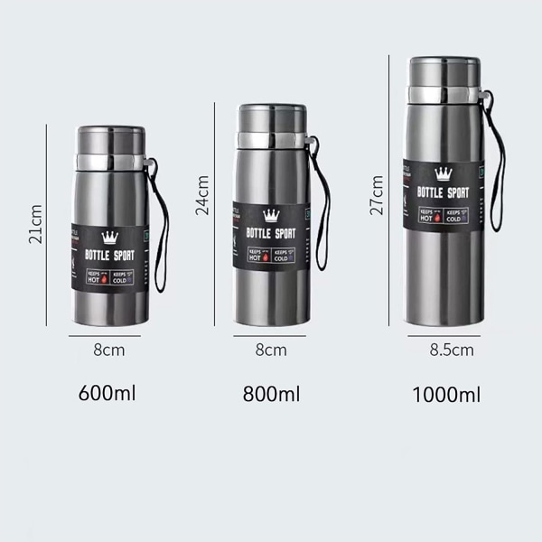 Stainless steel thermos, with strainer insert, thermos for tea