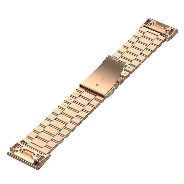 Til Garmin Fenix 7S / 7S Pro / 6S Pro Urrem 20mm Rustfrit Stål 3-Perle Håndledsrem - Mult Multicolor Rose Gold