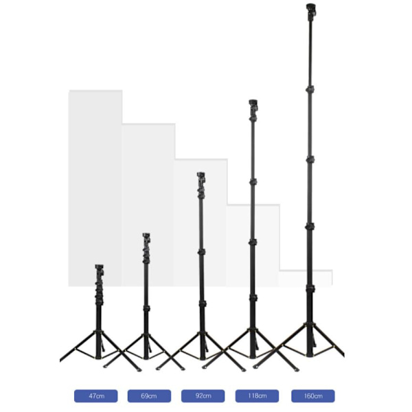 Mobil stativ / kamerastativ selfie stick-stativ (45-160 cm)