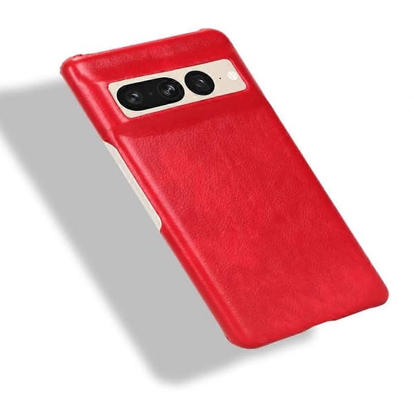 【Ny】 Til Google Pixel 7 Pro 5G Støtsikkert PC + PU-deksel med litchitekstur Red