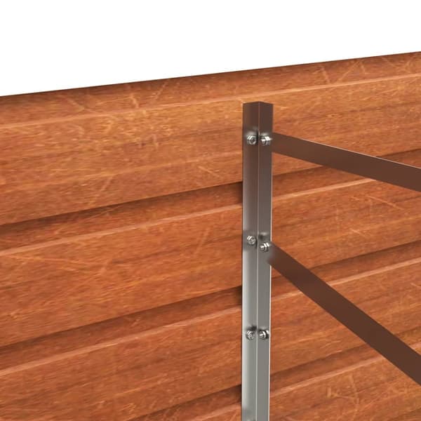 【YD】vidaXL Højbed rustent 160x80x45 cm rustfrit stål Brun 9680