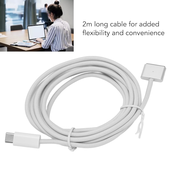 2 metrin Type-C - MagSafe 3 -latauskaapeli, 140 W PD -pikalaturi MacBookille
